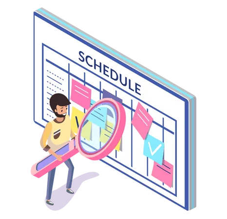 Business schedule  Illustration