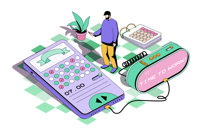 Business schedule  Illustration