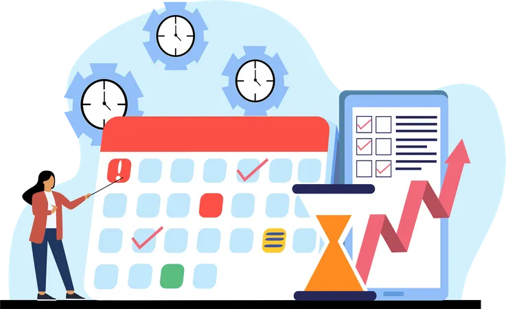 Business schedule  Illustration