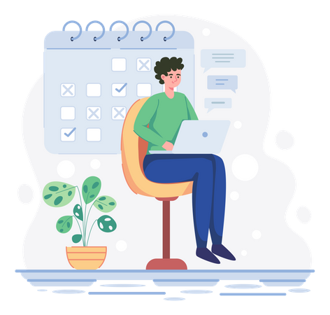 Business schedule  イラスト