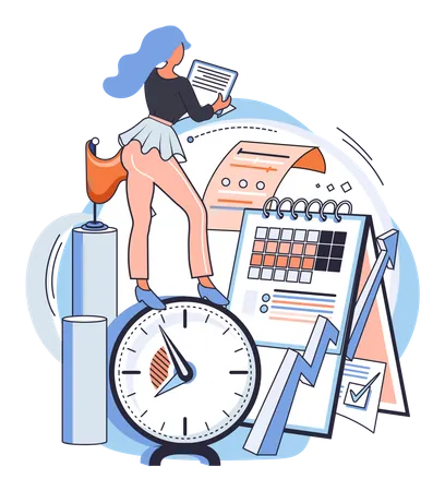 Business schedule management  Illustration
