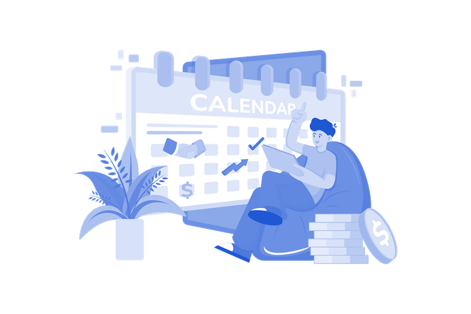 Business schedule management  Illustration