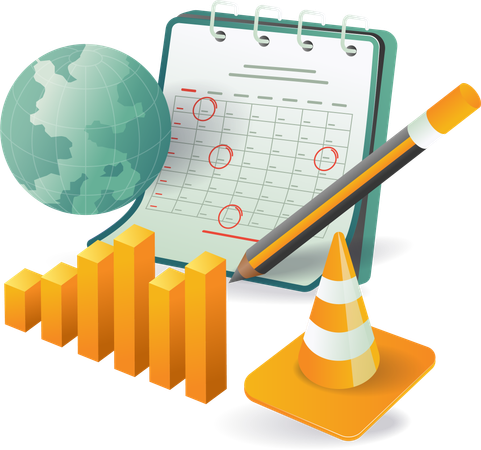 Business Schedule planning  Illustration