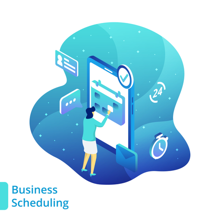 Business Scheduling  Illustration