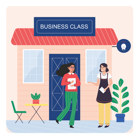 Business School  Illustration