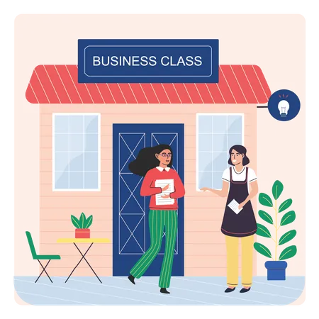 Business School  Illustration