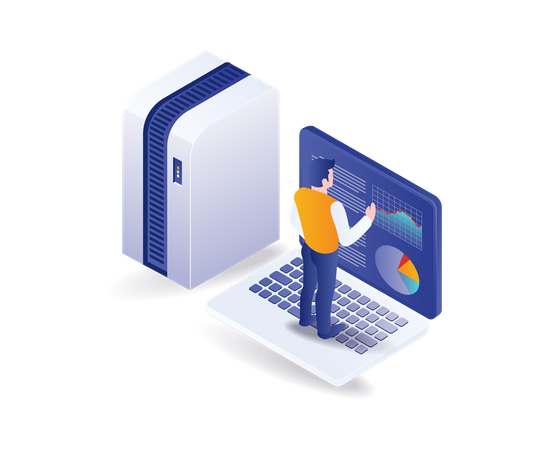 Business server analysis data  Illustration