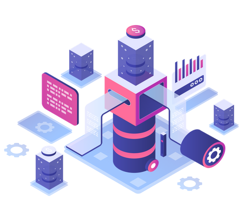 Business-Server-Datenanalyse  Illustration