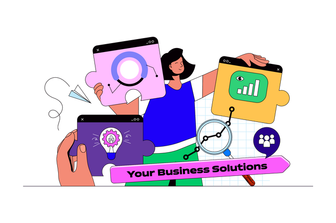 Business Solution  Illustration