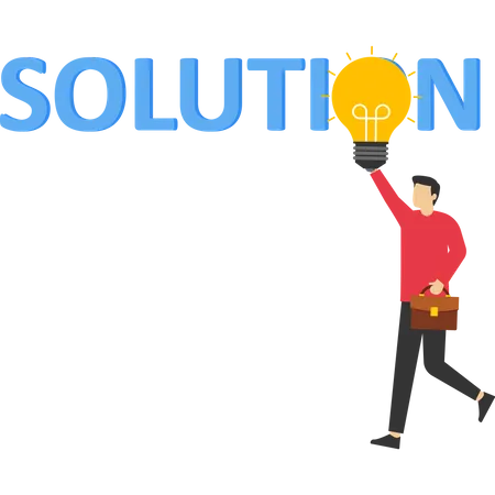 Business solution idea  Illustration