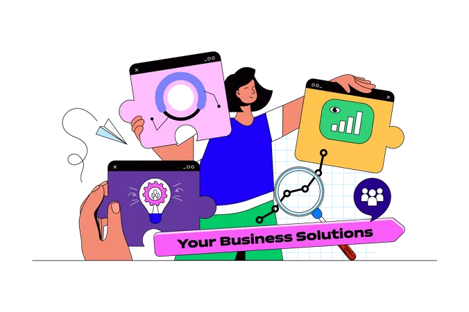 Business Solution  Illustration