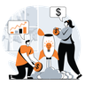 startup profit graph illustration svg