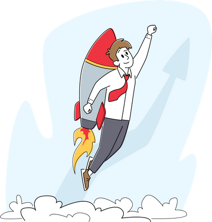 Business Startup and Career Boost Illustration
