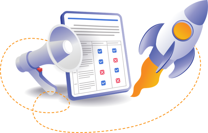Business startup checklist  Illustration
