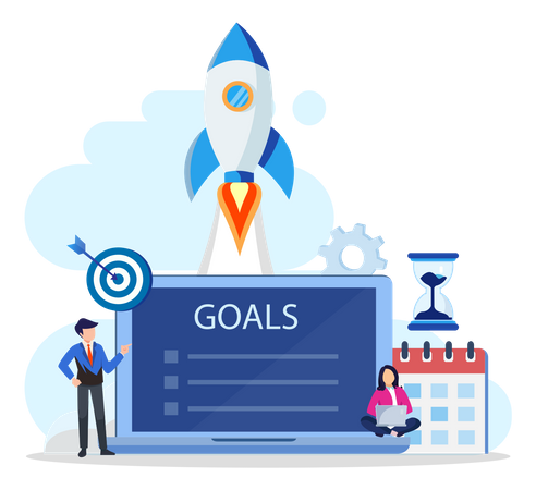 Business Startup Goals  Illustration