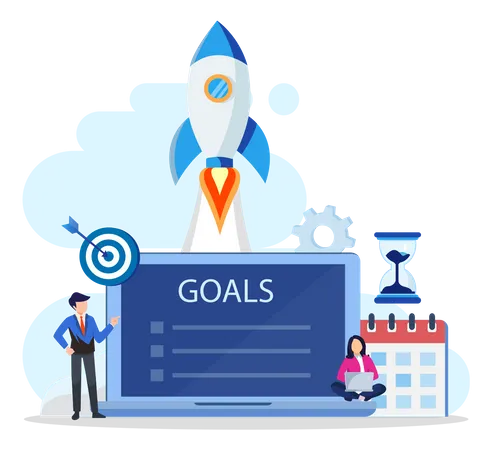 Business Startup Goals  Illustration