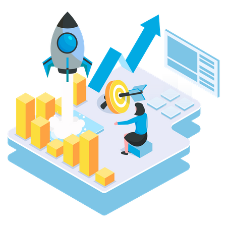 Business startup growth Illustration