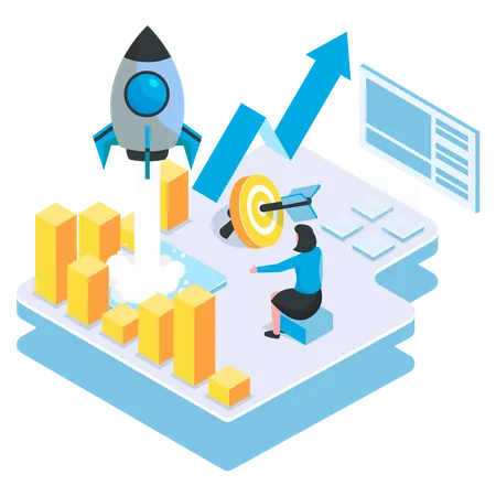 Business startup growth  Illustration