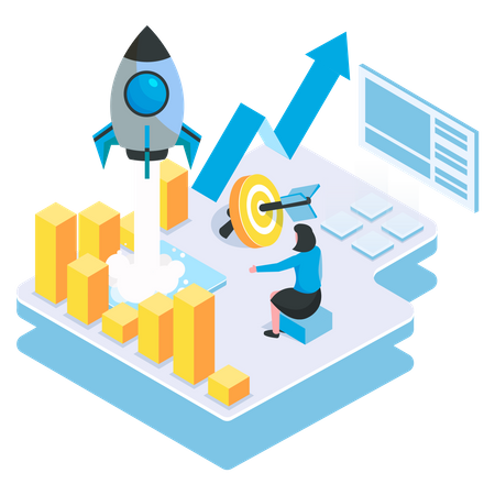 Business startup growth  Illustration