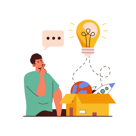Business Startup idea Illustration