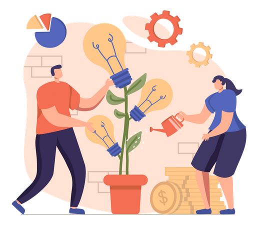 Business Startup Idea  Illustration