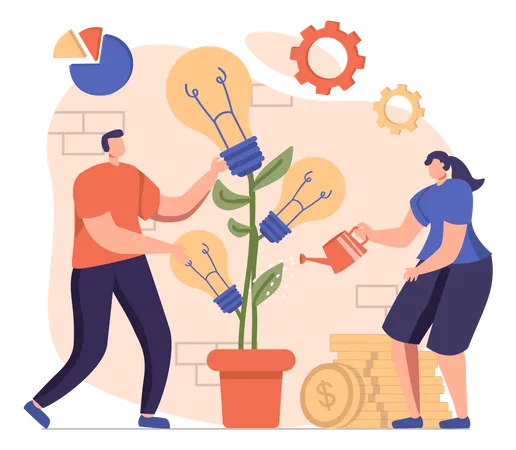 Business Startup Idea  Illustration