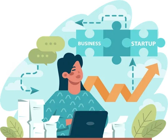 Business startup  Illustration