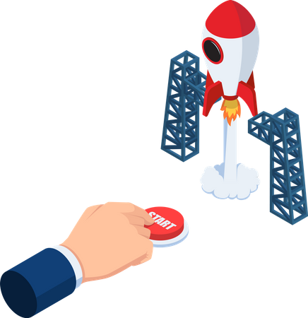 Business startup launch Illustration