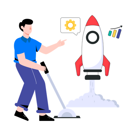 Business Startup Launch Illustration