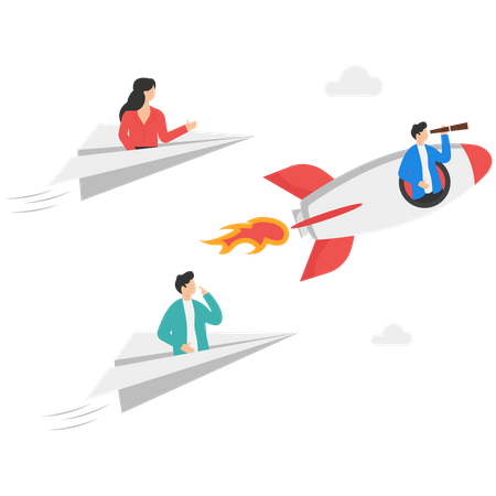 Business startup launch  Illustration
