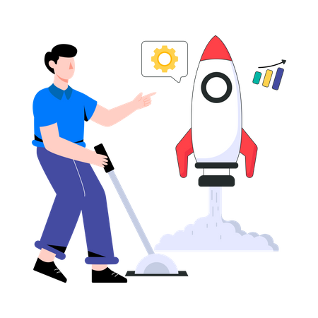 Business Startup Launch  Illustration