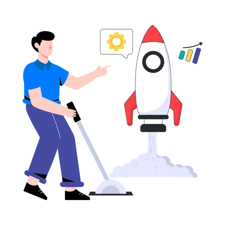 Business Startup Launch  Illustration