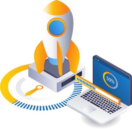 Business startup performance  Illustration