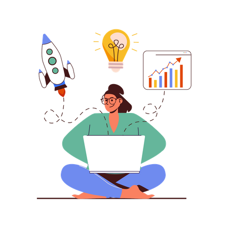 Business Startup planning  Illustration