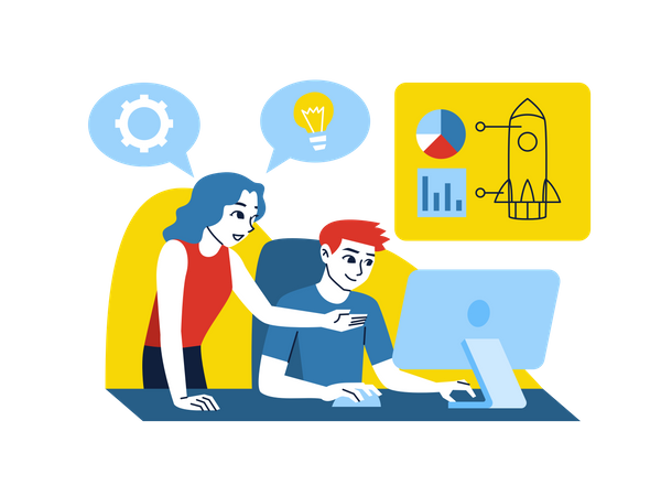 Business Startup Team  Illustration