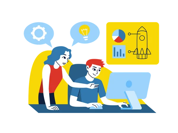 Business Startup Team  Illustration