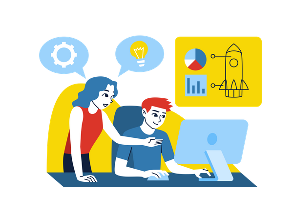 Business Startup Team  Illustration