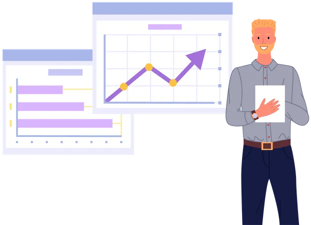 Business Statics  Illustration