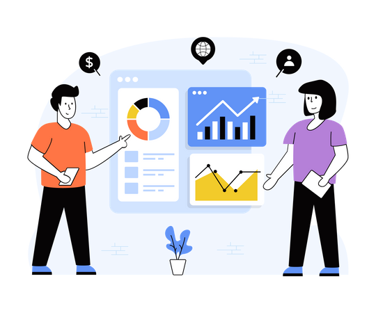 Business Statics  Illustration