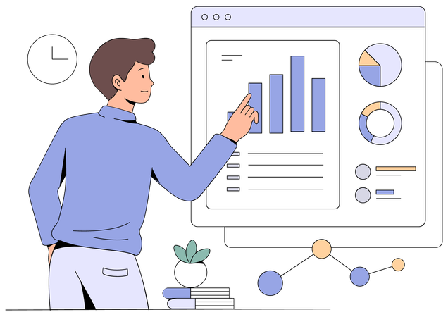 Business statics  Illustration