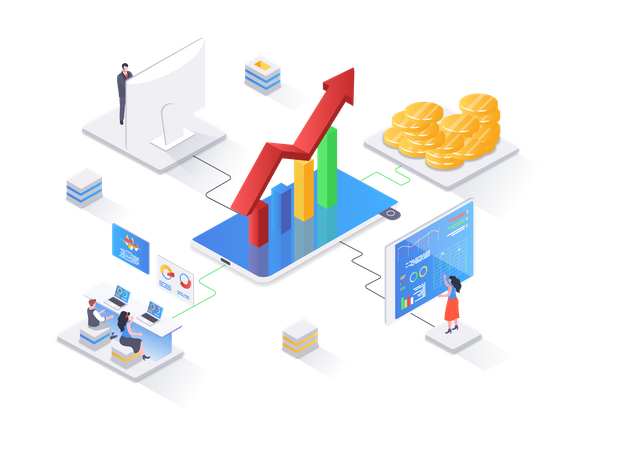 Business statistic  Illustration