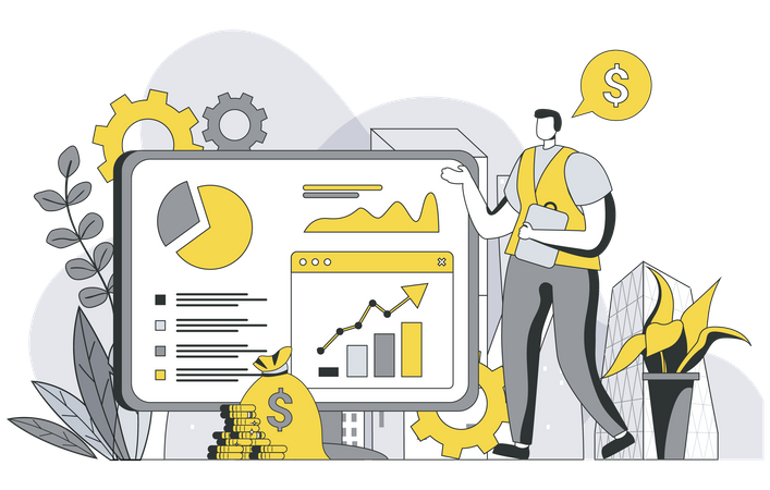 Business statistic  Illustration