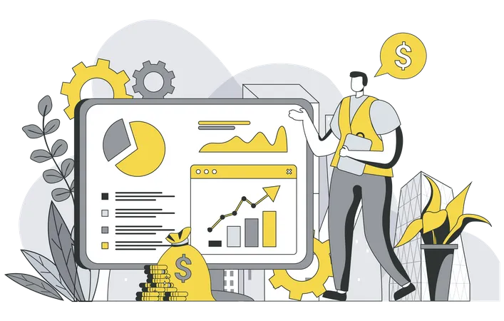 Business statistic  Illustration