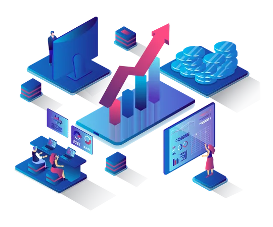 Business statistic  Illustration