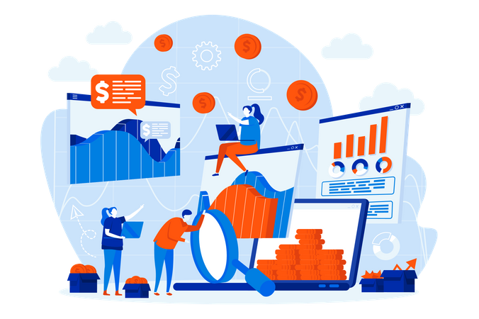 Business statistic  Illustration