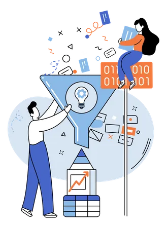 Business statistic management  Illustration