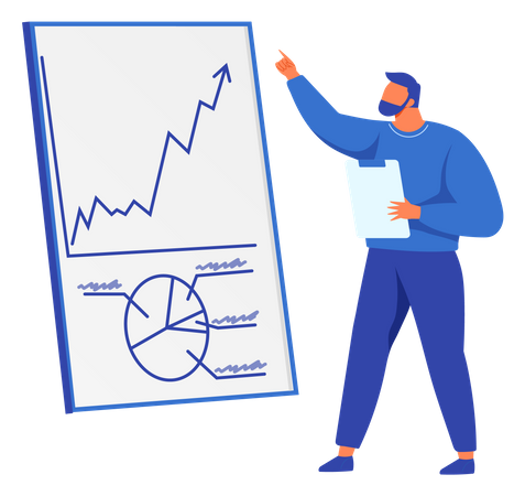 Business statistics analysis  Illustration