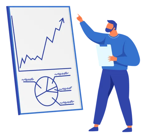 Business statistics analysis  Illustration