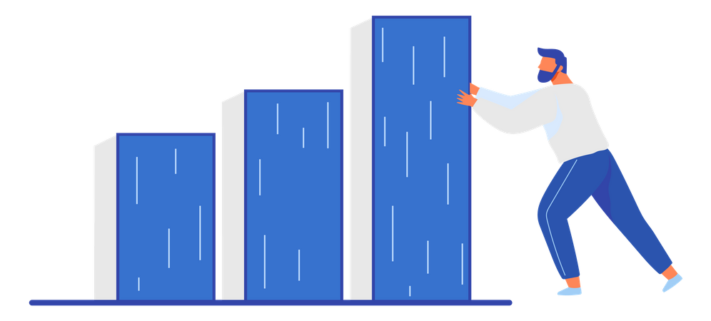 Business statistics  Illustration