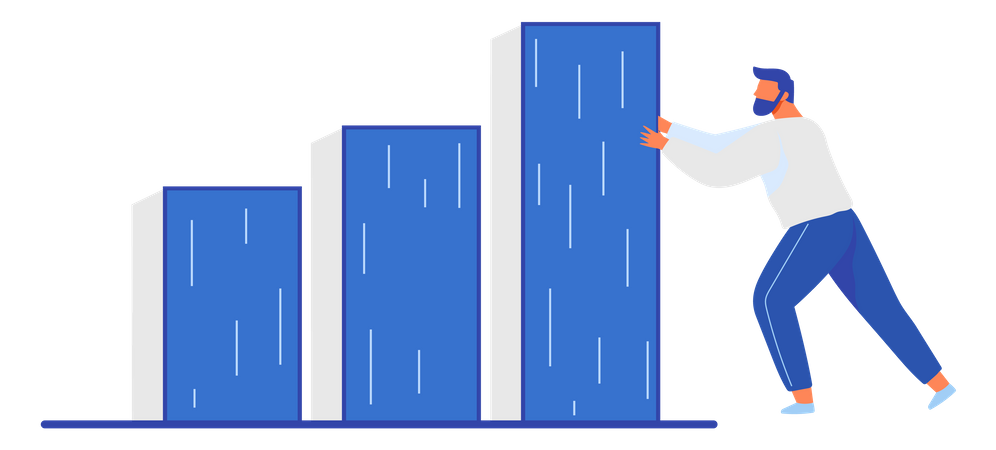 Business statistics  Illustration
